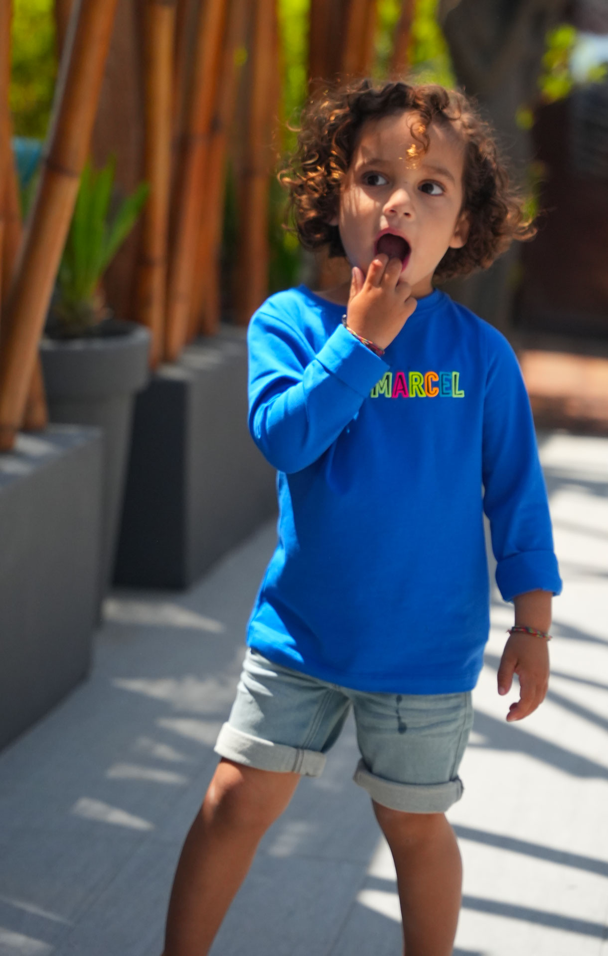 T-shirt Manches Longues Enfant Garcon et Fille Tee Shirt en Coton